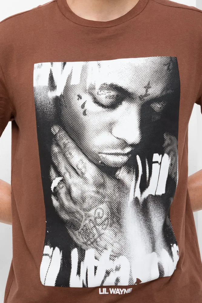 Lil Wayne Relaxed Short Sleeve T-Shirt Brown sold by Ackermas product image thumbnail 4