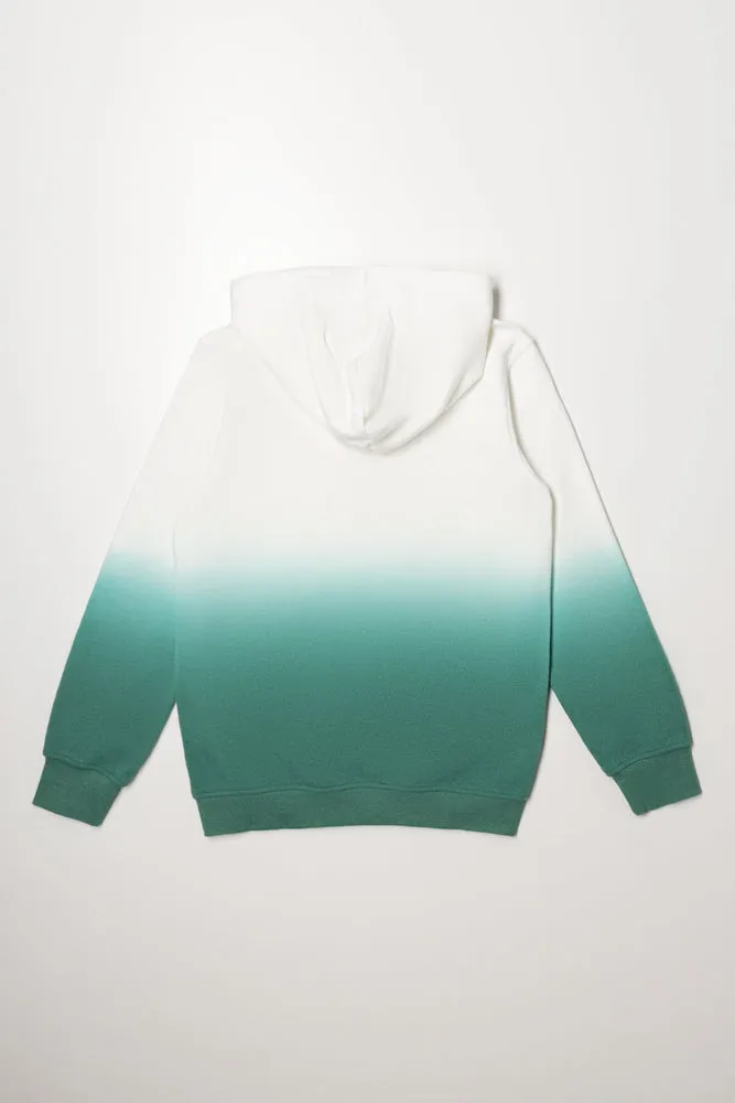 Dip Dye Hoodie Cream And Green sold by Ackermas product image thumbnail 3