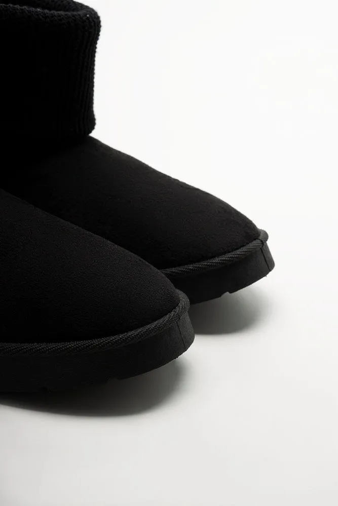 Knit Collar Boots Black sold by Ackermas product image thumbnail 3