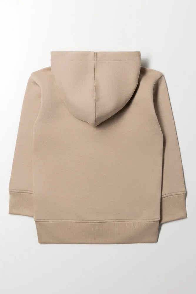 Zip Through Hooded Tracktop Natural sold by Ackermas product image thumbnail 3