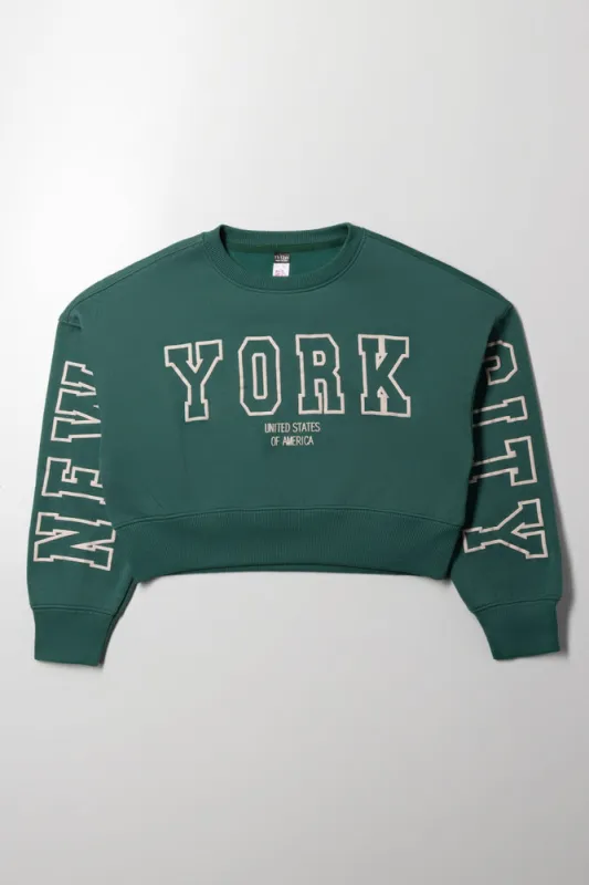 Crop Crew Neck Tracktop Green sold by Ackermas