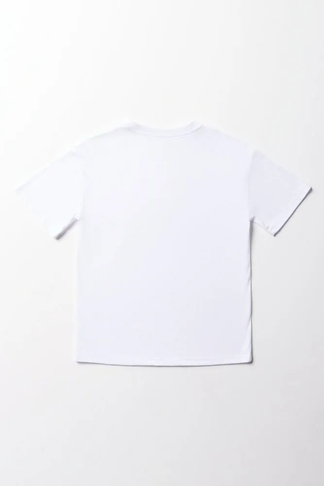 Oversized Short Sleeve T-Shirt White sold by Ackermas product image thumbnail 3