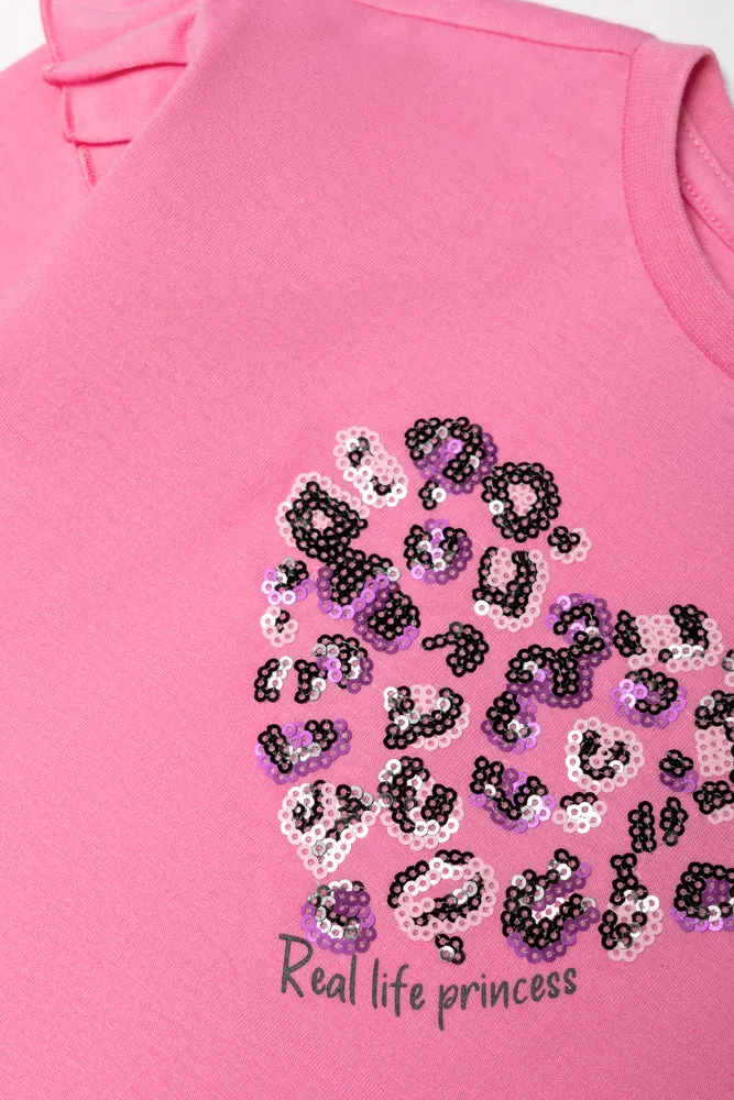 Drop Shoulder T-Shirt Pink sold by Ackermas product image thumbnail 2