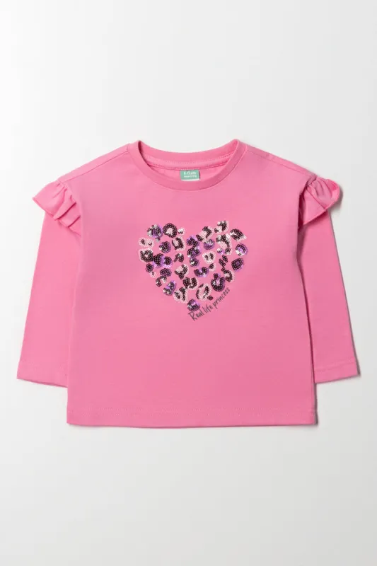 Drop Shoulder T-Shirt Pink sold by Ackermas