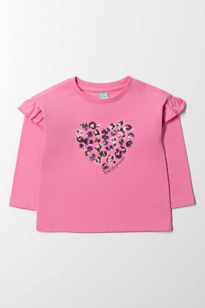 Drop Shoulder T-Shirt Pink sold by Ackermas