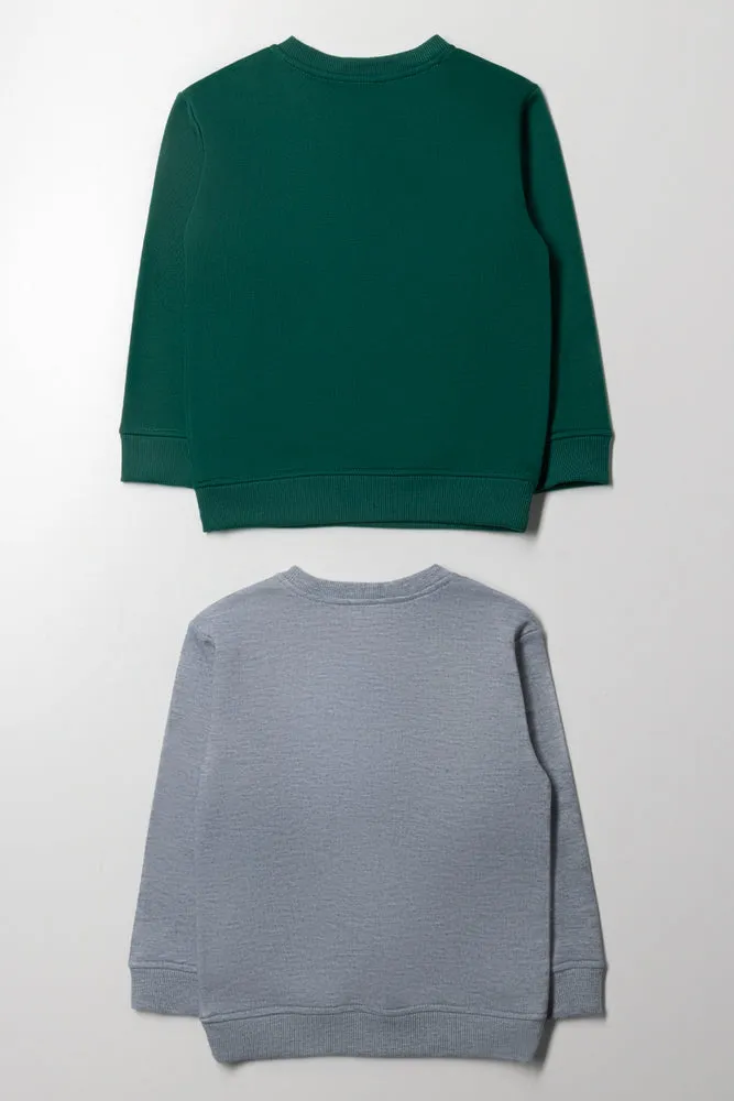 Garfield 2 Pack Crew Neck Tracktops Green And Grey sold by Ackermas product image thumbnail 4