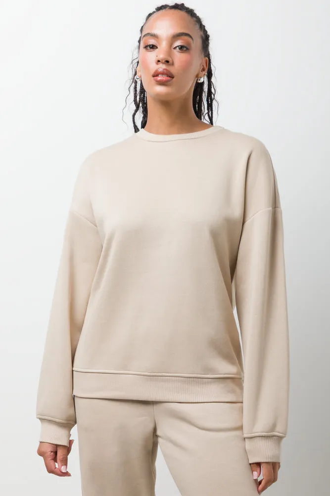 Crew Neck Tracktop Natural sold by Ackermas