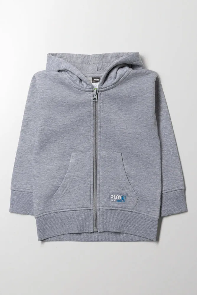 Zip Through Hooded Tracktop Grey sold by Ackermas