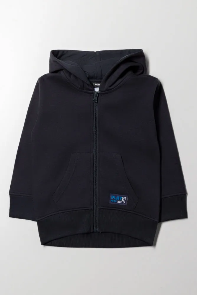 Zip Through Hooded Tracktop Dark Grey sold by Ackermas