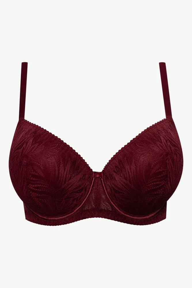 Plus Size 2 Pack Lace Balconette Bras Burgundy And Natural sold by Ackermas product image thumbnail 2