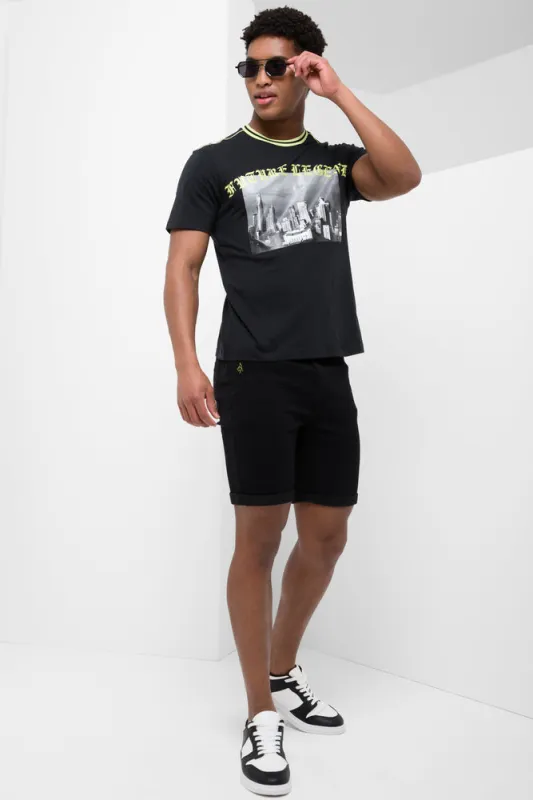 Destination Relaxed Short Sleeve T-Shirt Black sold by Ackermas