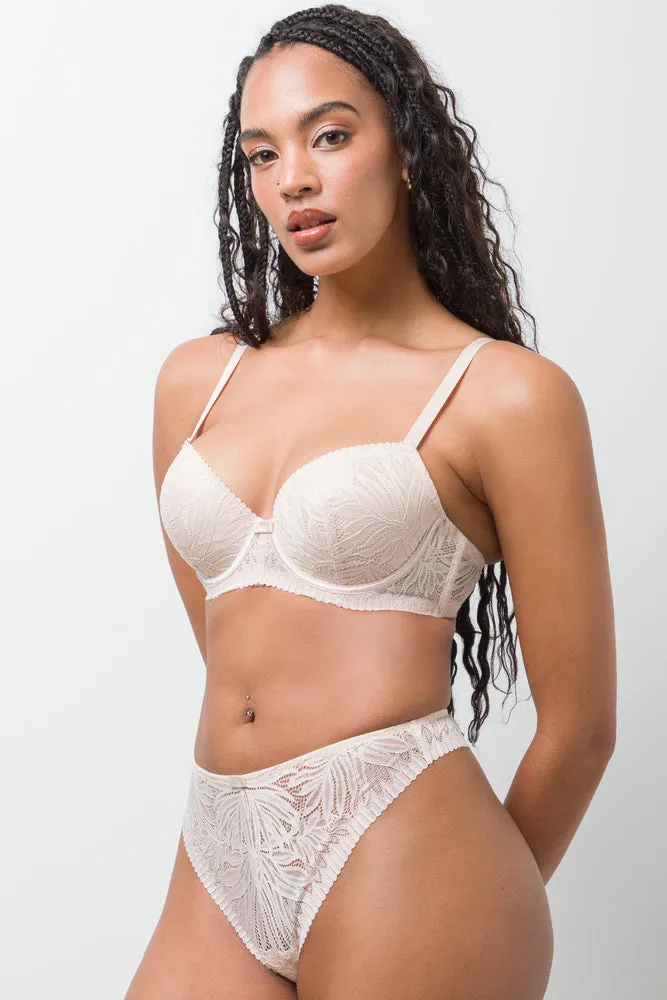 2 Pack Lace Balconette Bras Burgundy And Natural sold by Ackermas product image thumbnail 3