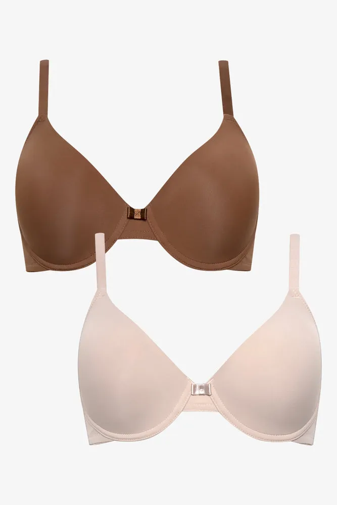 2 Pack Smooth T-Shirt Bras Natural And Brown sold by Ackermas product image thumbnail 2