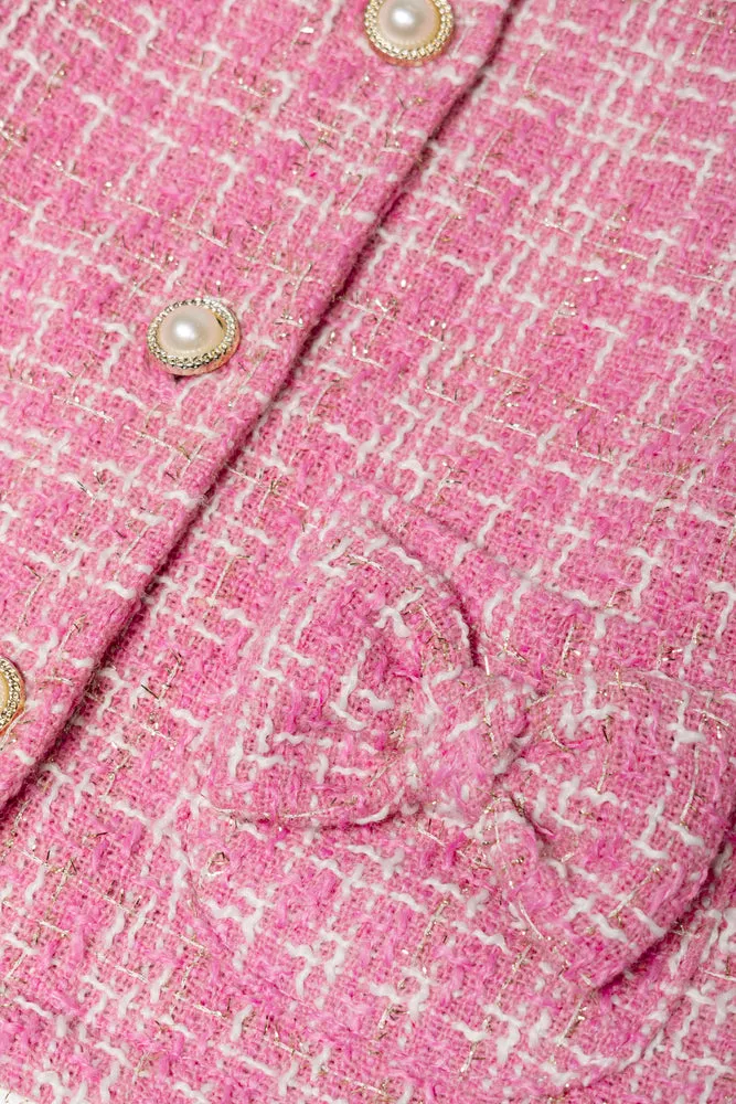 Tweed Skirt Set Pink sold by Ackermas product image thumbnail 2