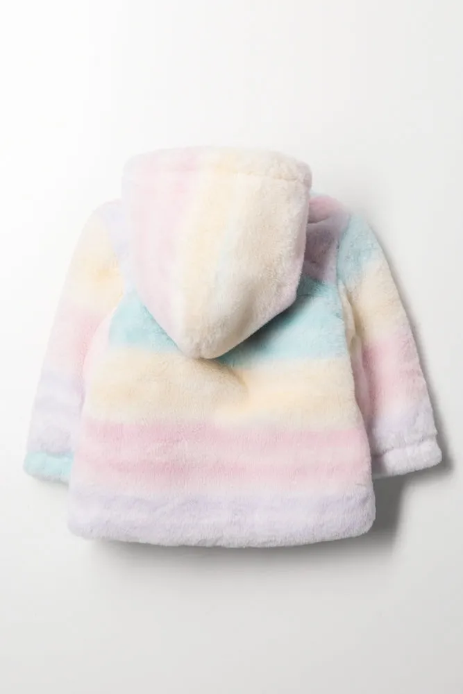 Faux Fur Jacket With Zip Multi sold by Ackermas product image thumbnail 3