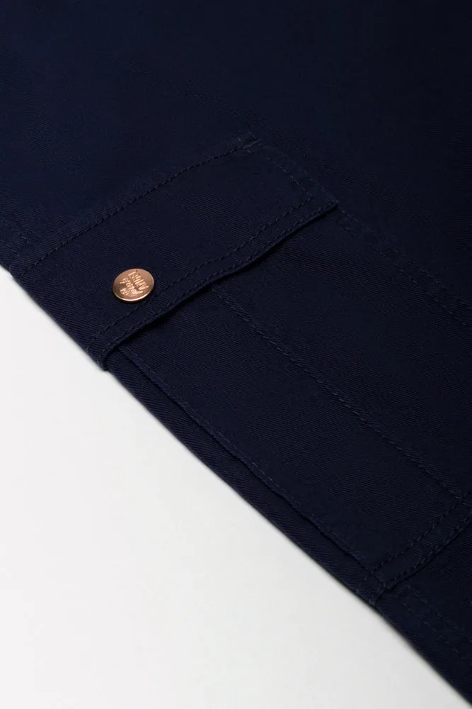 Elasticated Cargo Pants Navy sold by Ackermas product image thumbnail 2