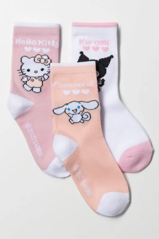 Hello Kitty 3 Pack Anklet Socks Pink sold by Ackermas