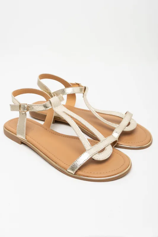 Strappy Sandal Metalic sold by Ackermas