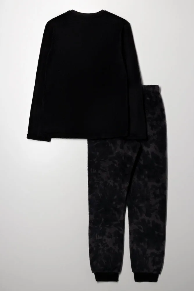 Space Long Sleeve Pyjama Set Black sold by Ackermas product image thumbnail 4