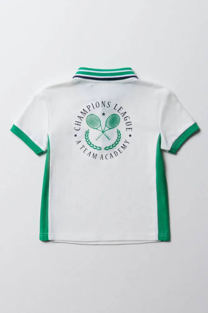 Short Sleeve Golfer White sold by Ackermas product image thumbnail 3