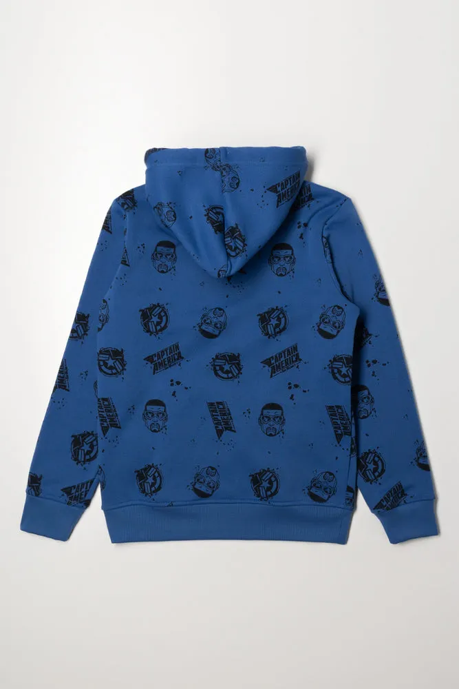 Marvel Hoodie Blue sold by Ackermas product image thumbnail 3