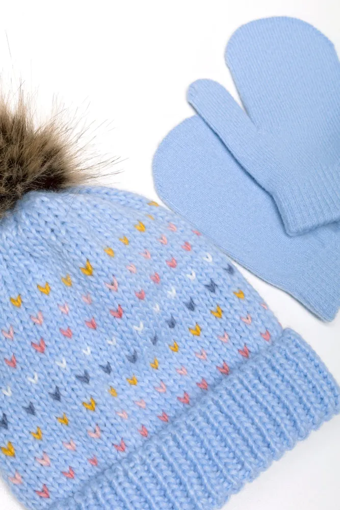 Beanie And Mittens Set Blue sold by Ackermas product image thumbnail 2