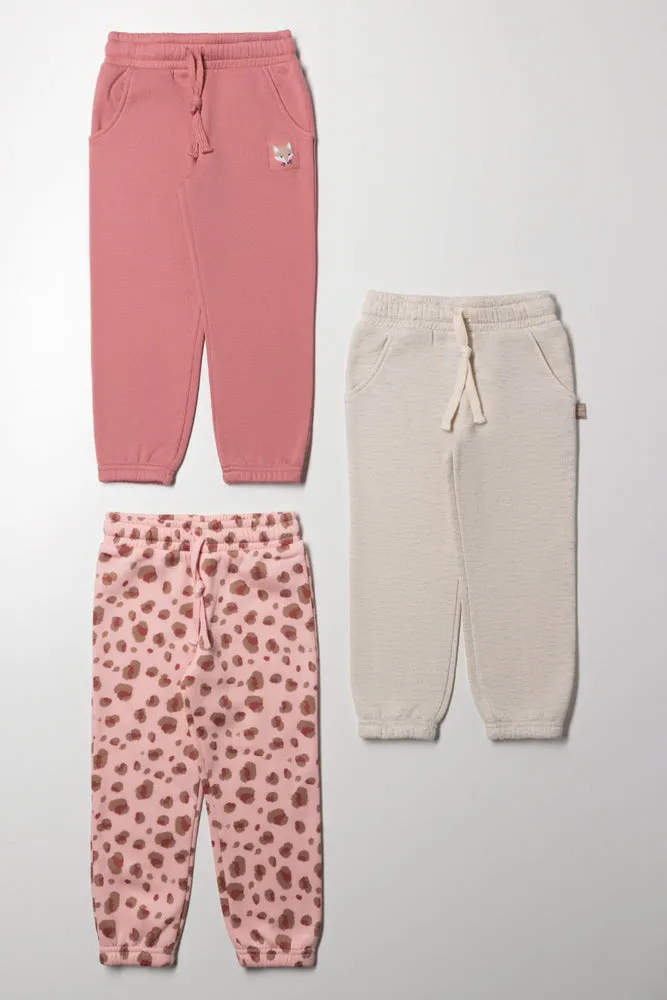 3 Pack Animal Trackpants Pink And Natural sold by Ackermas