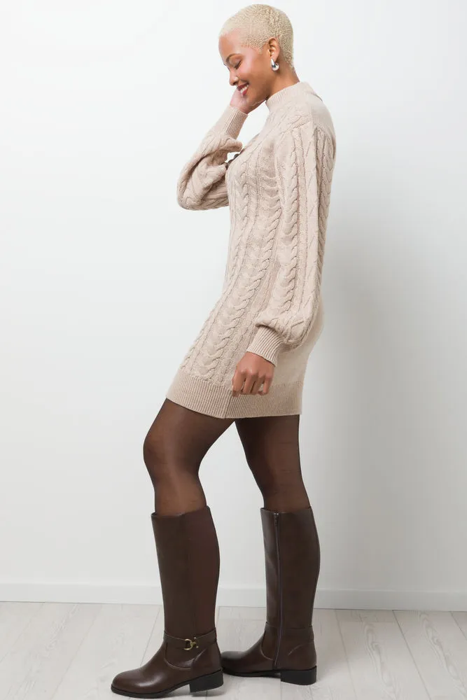 Cable Knit Dress Natural sold by Ackermas product image thumbnail 2