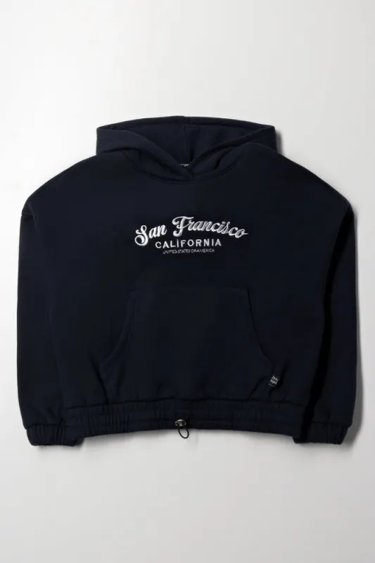 San Francisco Embroidered Hoodie Navy sold by Ackermas