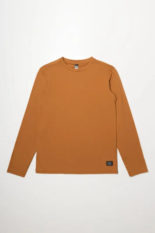 Long Sleeve T-Shirt Brown sold by Ackermas
