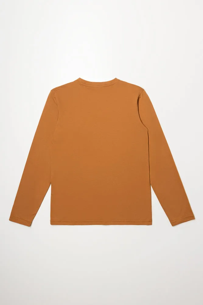 Long Sleeve T-Shirt Brown sold by Ackermas product image thumbnail 3