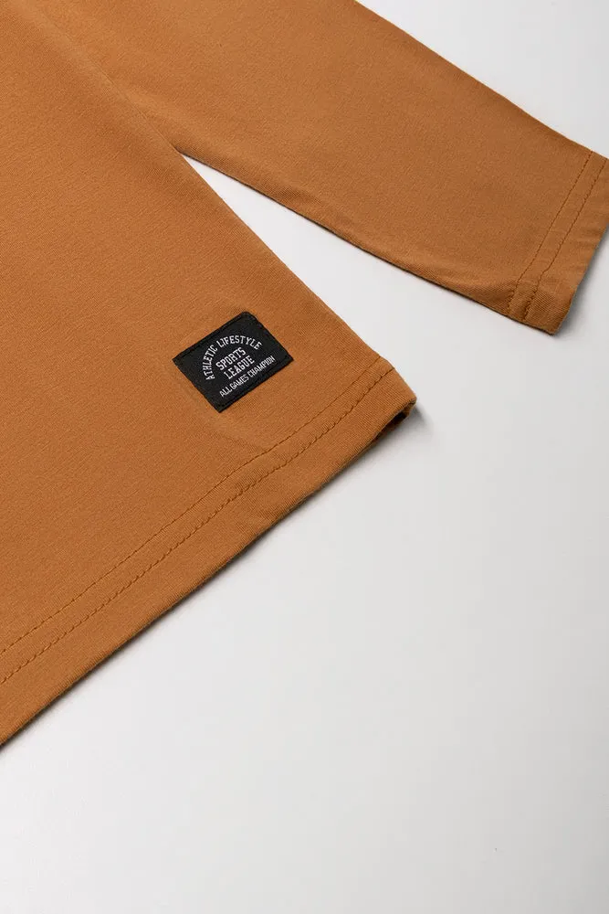Long Sleeve T-Shirt Brown sold by Ackermas product image thumbnail 2