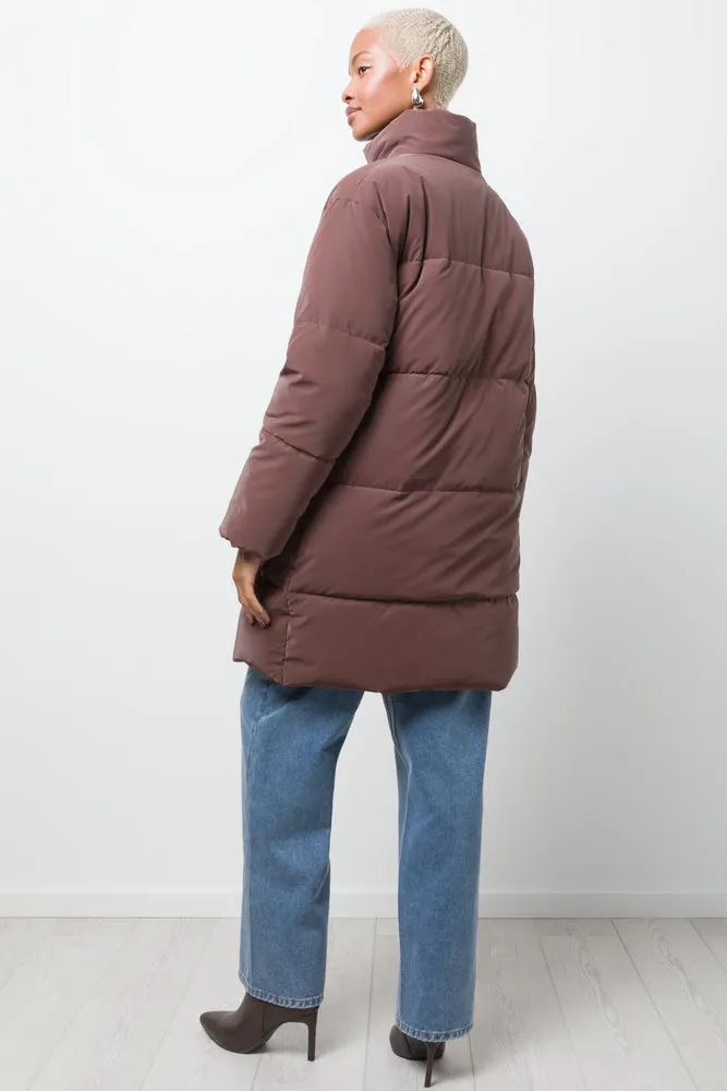 Long Puffer Jacket Brown sold by Ackermas product image thumbnail 3