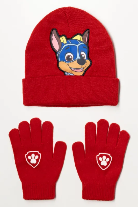 Paw Patrol Beanie And Gloves Set Red sold by Ackermas