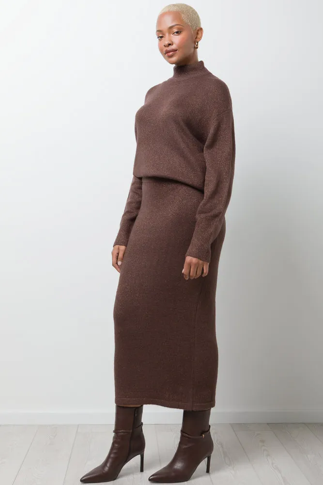 Lurex Midi Skirt Brown sold by Ackermas product image thumbnail 3