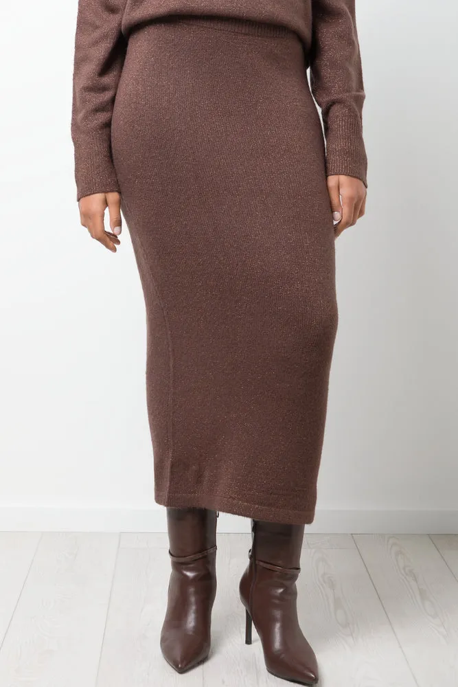 Lurex Midi Skirt Brown sold by Ackermas product image thumbnail 2