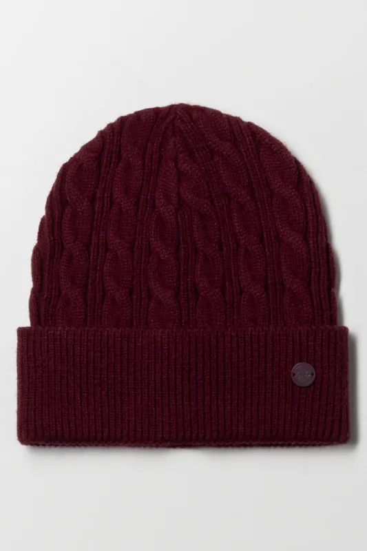 Knit Beanie Burgundy sold by Ackermas