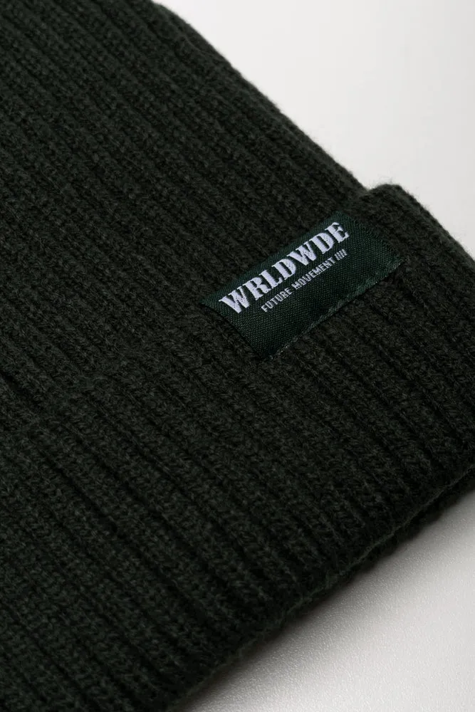 Plain Rib Beanie Dark Green sold by Ackermas product image thumbnail 2