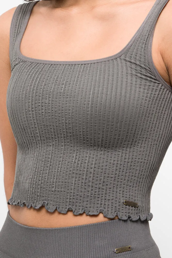 Seamfree Textured Vest Charcoal sold by Ackermas product image thumbnail 4