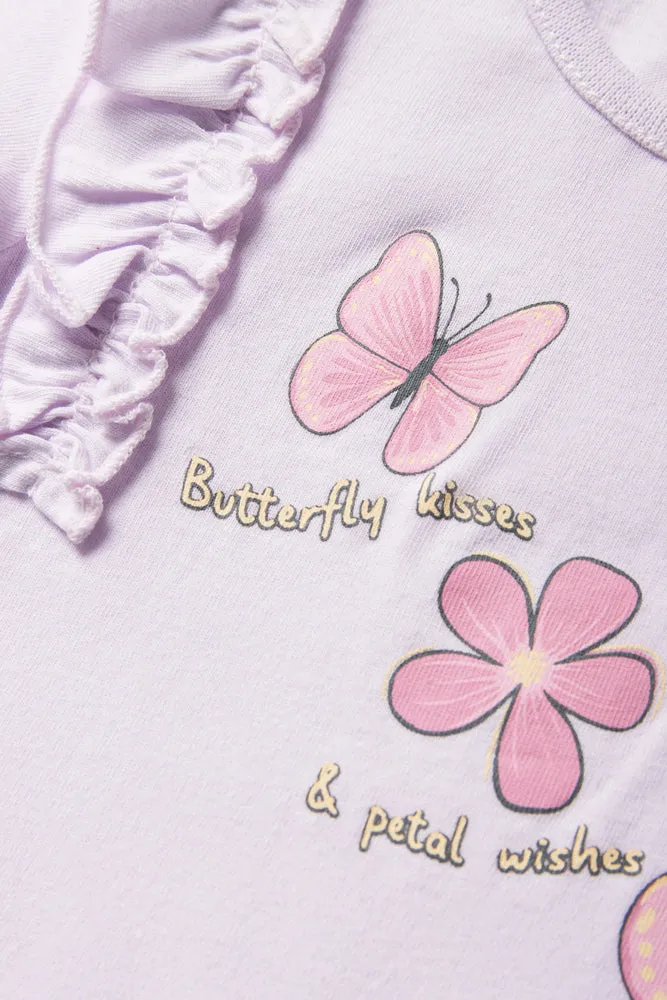 Frilled T-Shirt Purple sold by Ackermas product image thumbnail 2