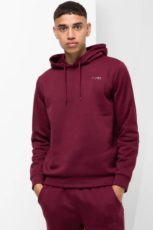 Knit Hooded Tracktop Burgundy sold by Ackermas