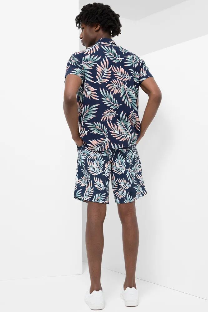 Palm Tree Swim Shorts Navy sold by Ackermas product image thumbnail 3
