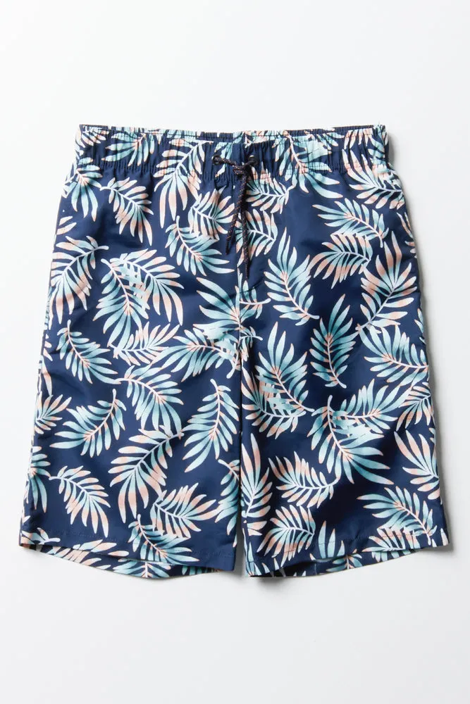 Palm Tree Swim Shorts Navy sold by Ackermas product image thumbnail 5