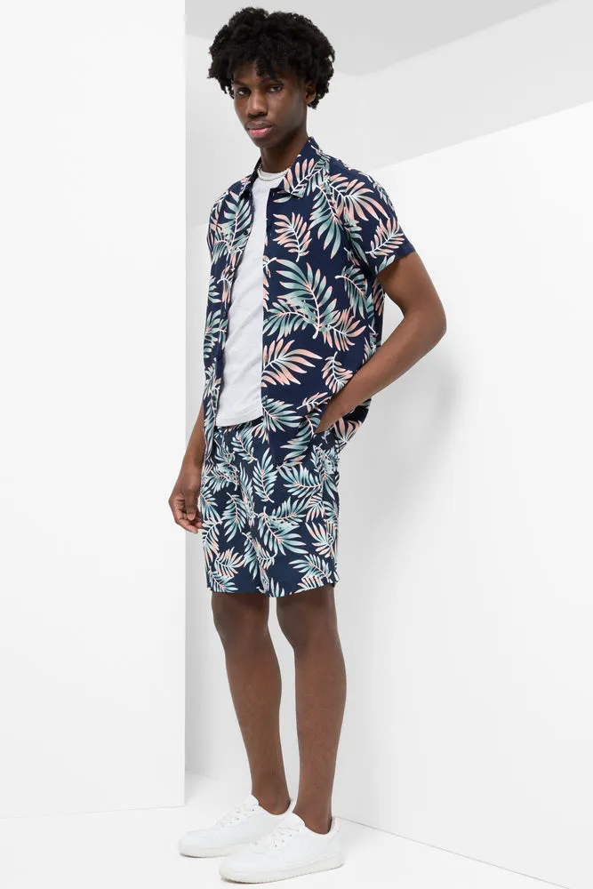 Palm Tree Swim Shorts Navy sold by Ackermas product image thumbnail 2