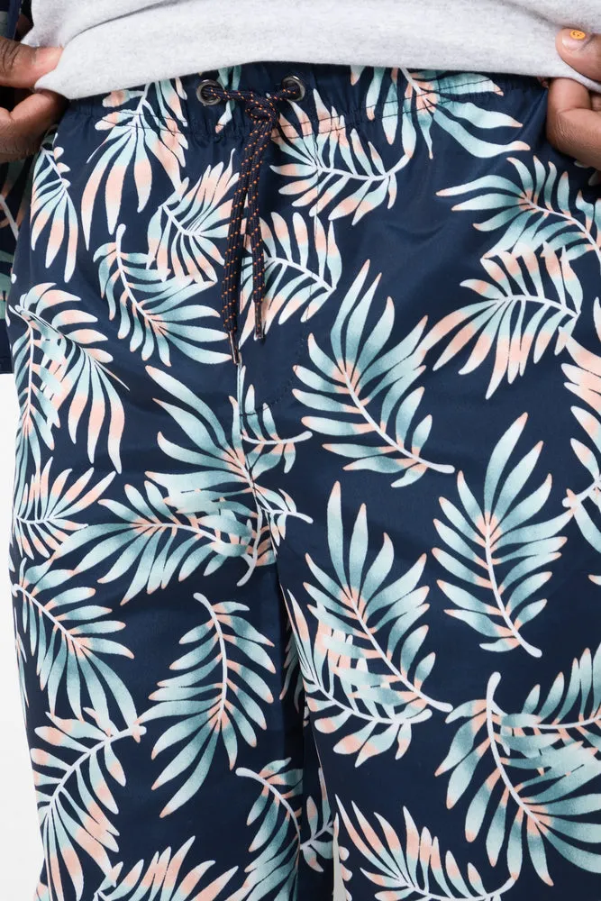 Palm Tree Swim Shorts Navy sold by Ackermas product image thumbnail 4