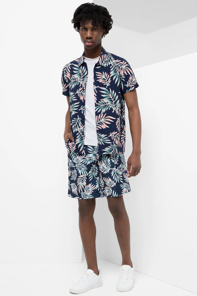 Palm Tree Swim Shorts Navy sold by Ackermas