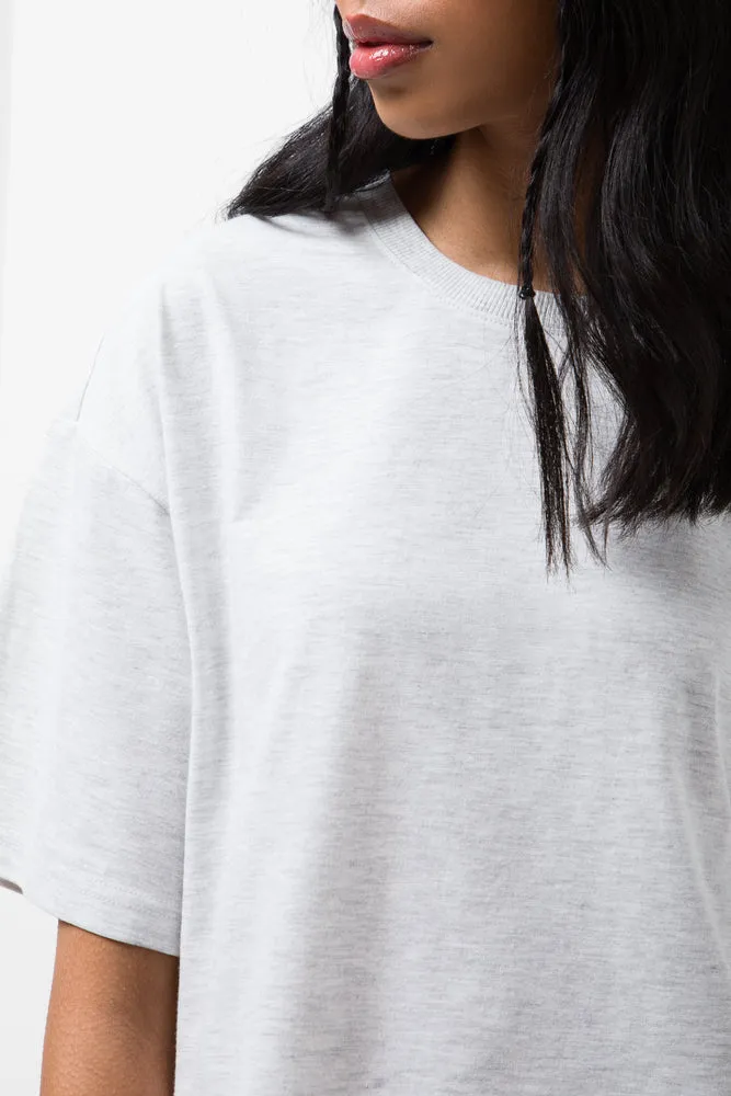 Boxy Dropped Shoulder T-Shirt Grey sold by Ackermas product image thumbnail 4