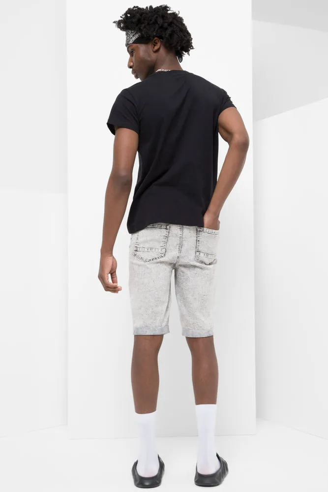 Ripped Denim Shorts Grey sold by Ackermas product image thumbnail 3