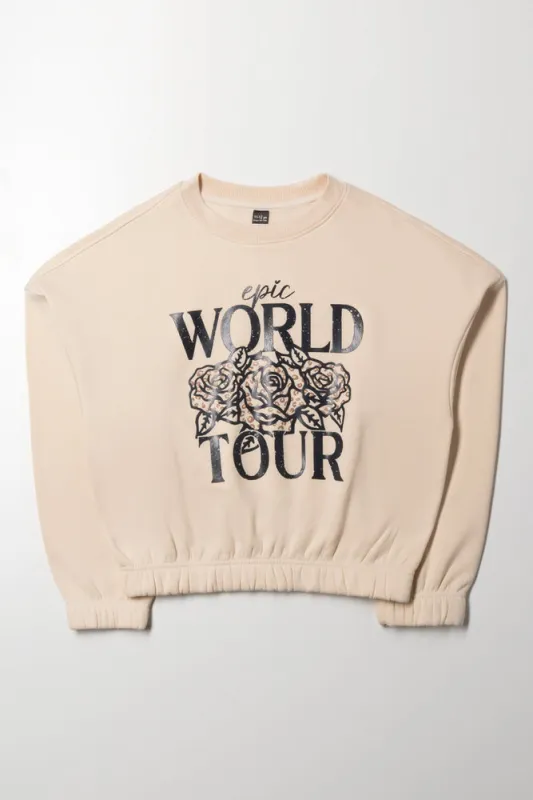 Crew Neck Tracktop Natural sold by Ackermas