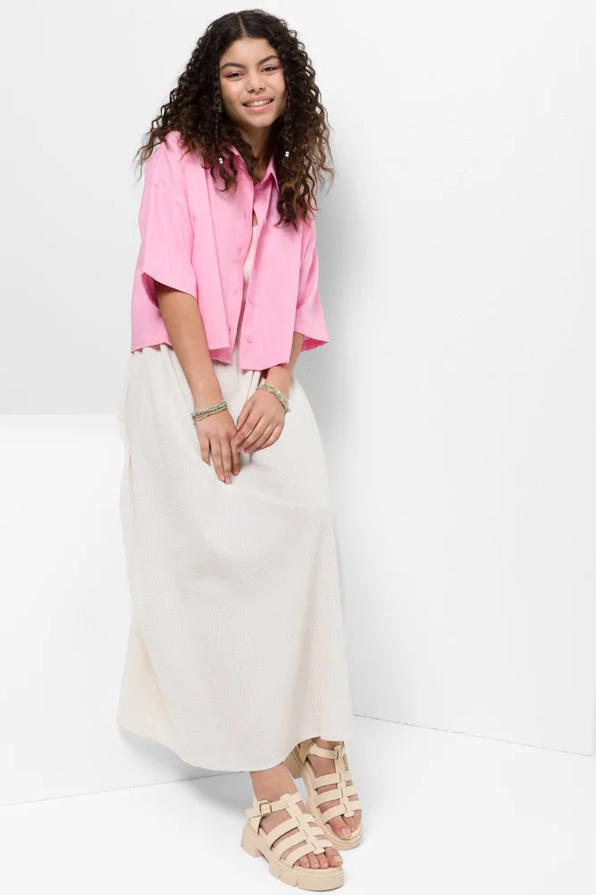 Lined Shirt Pink sold by Ackermas